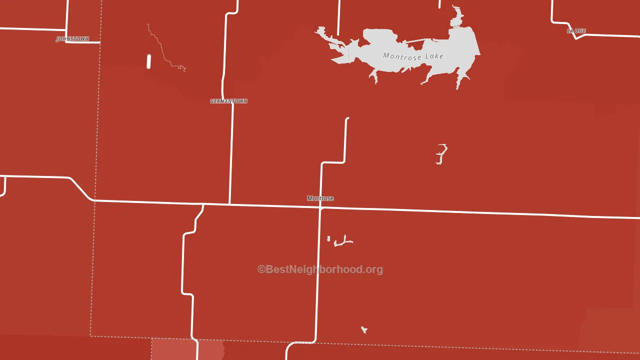 Montrose, MO block-group political-lean map