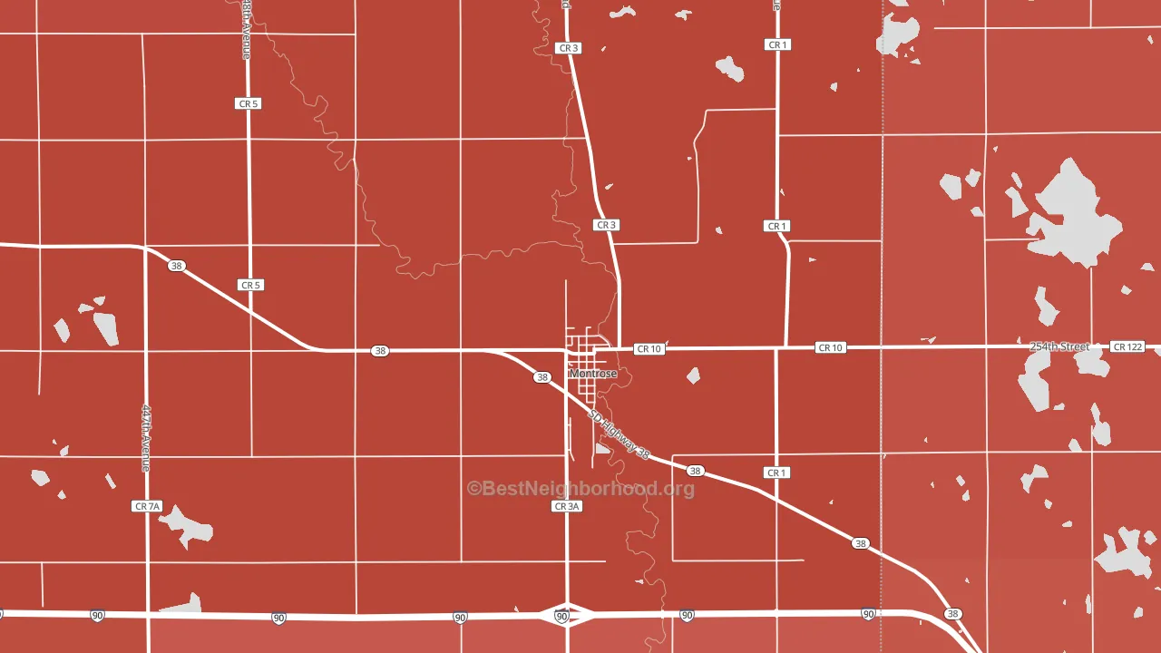 Montrose, SD block-group political-lean map