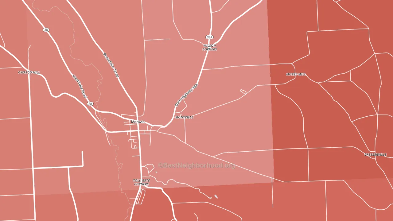 Montville, NY block-group political-lean map