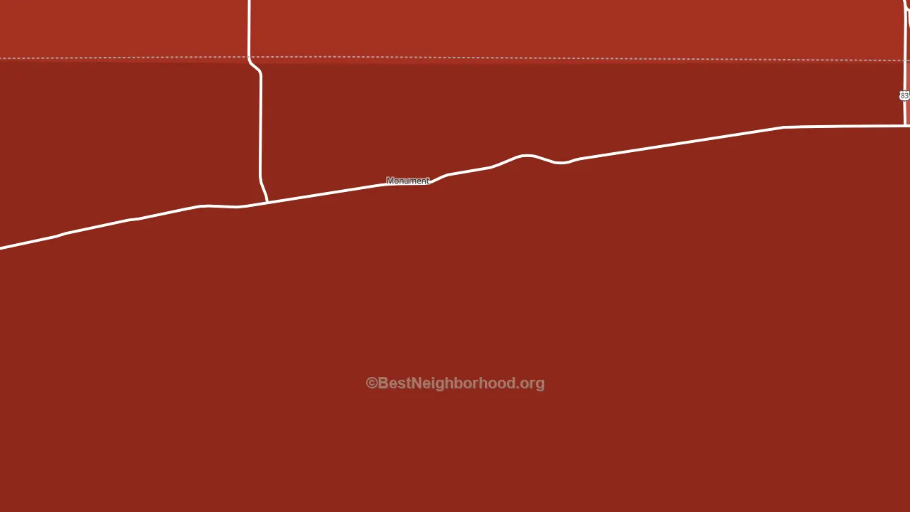 Monument, KS block-group political-lean map