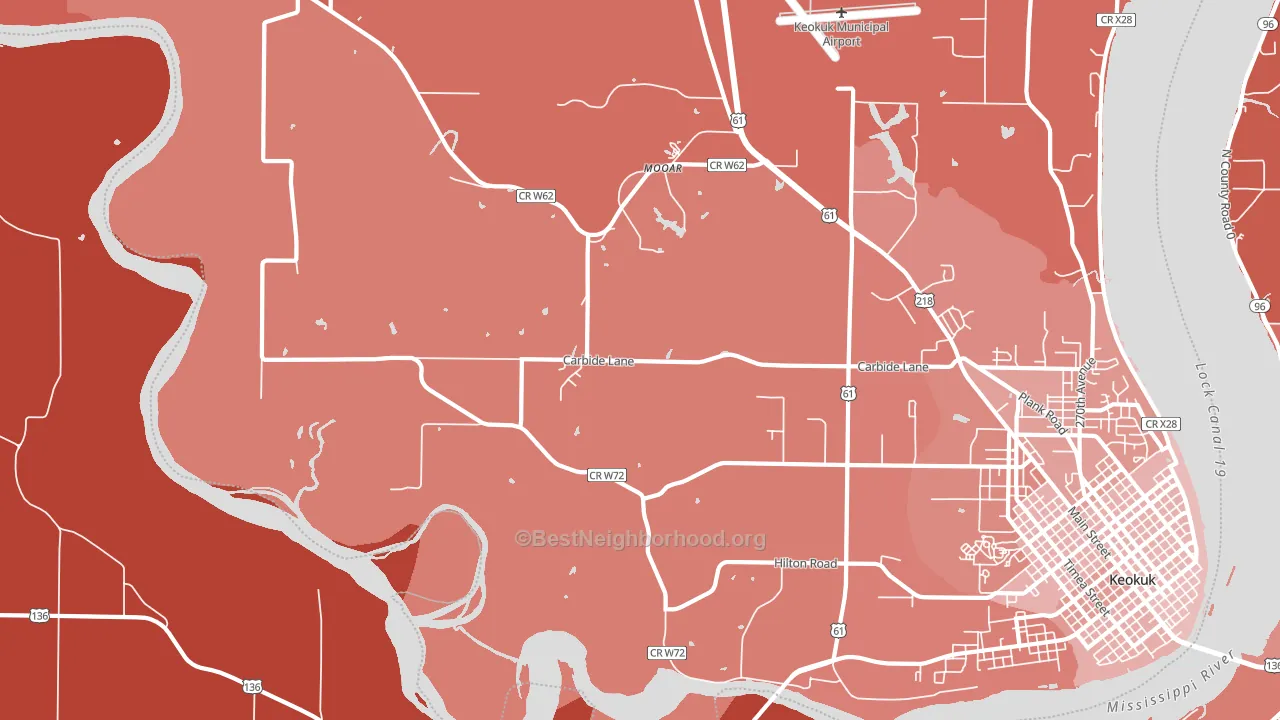 Mooar, IA block-group political-lean map