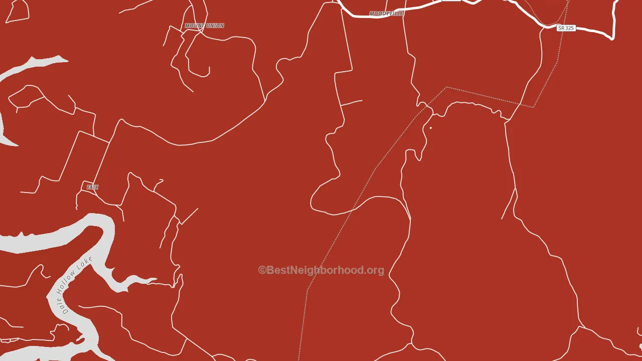Moodyville, TN block-group political-lean map