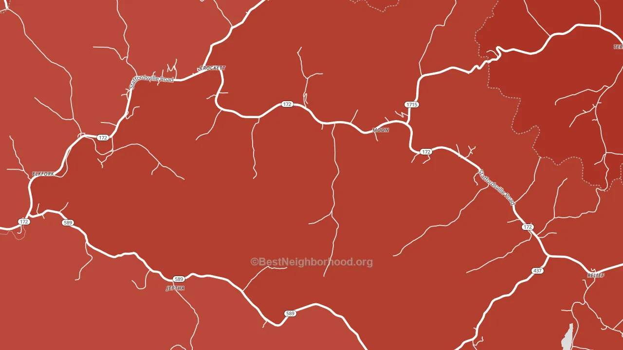 Moon, KY block-group political-lean map