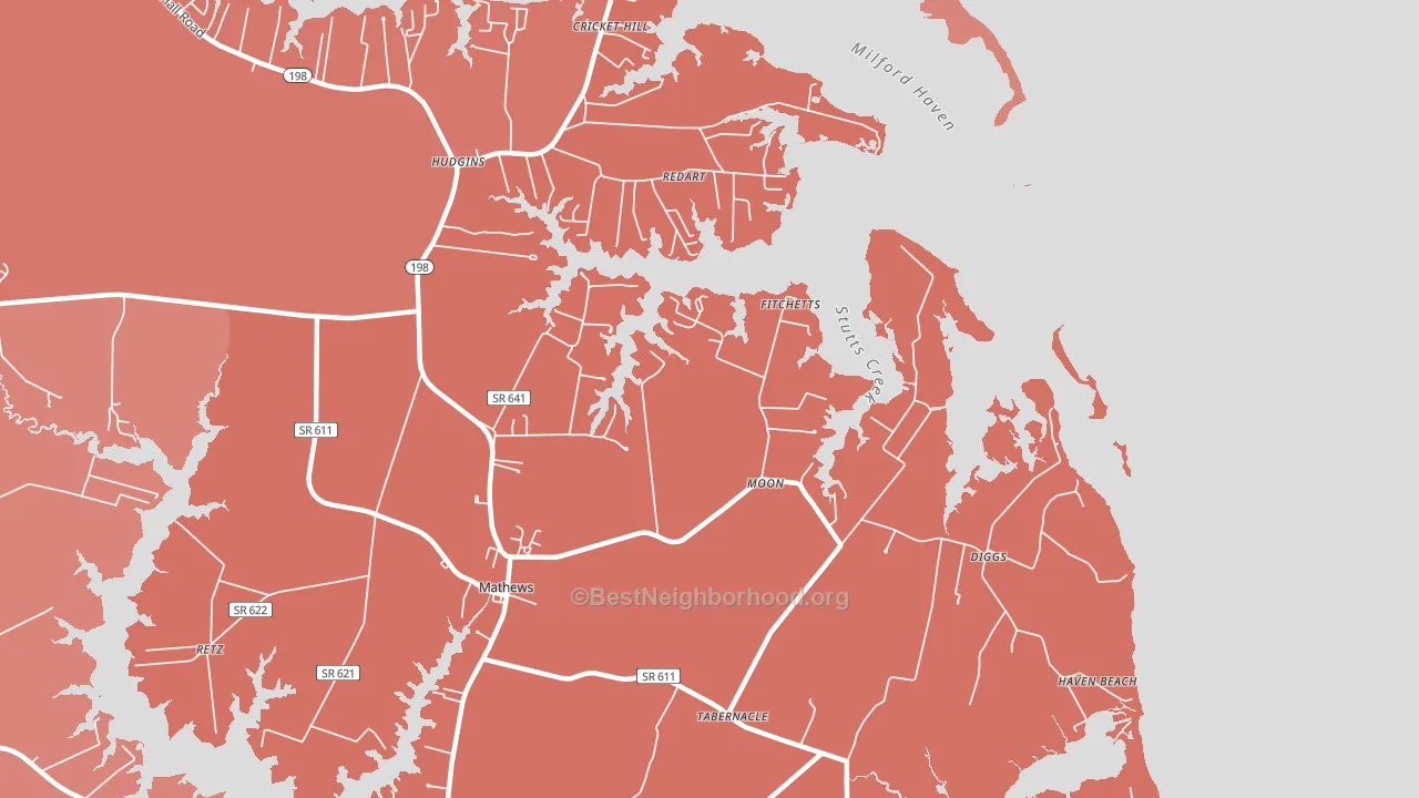 Moon, VA block-group political-lean map