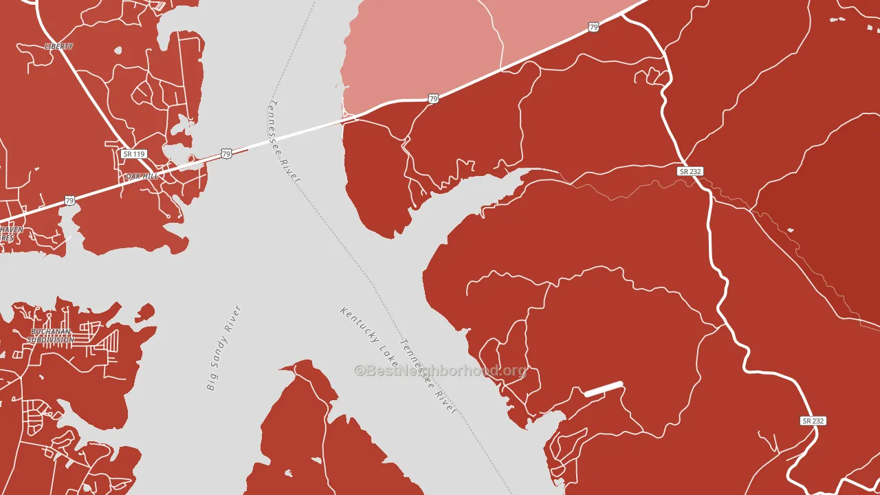 Moons, TN block-group political-lean map