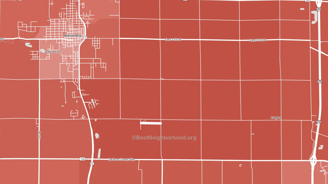 Moonville, IN block-group political-lean map