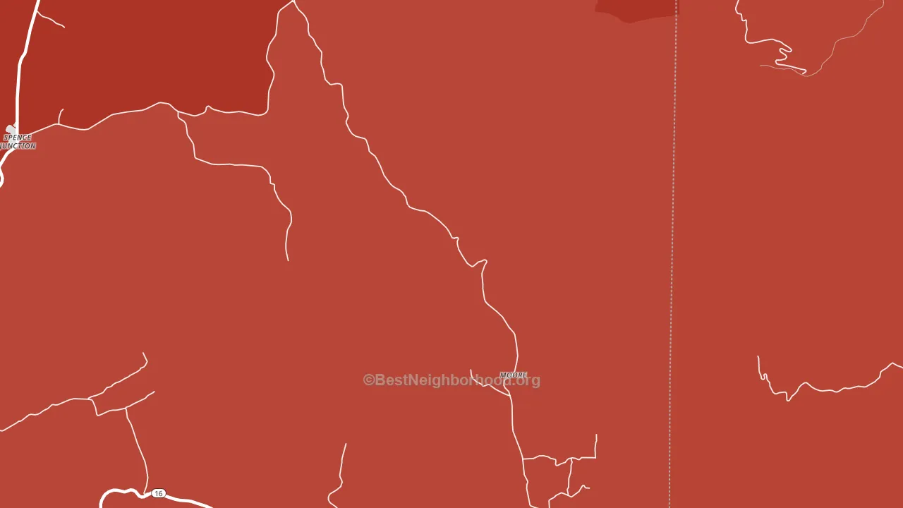 Moore, AR block-group political-lean map