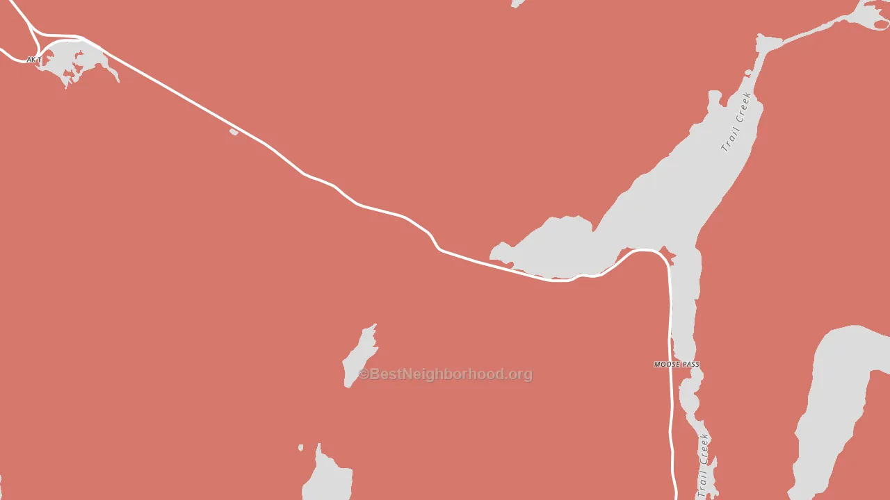 Moose Pass, AK block-group political-lean map