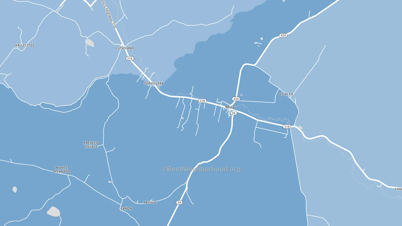 Mora, NM block-group political-lean map