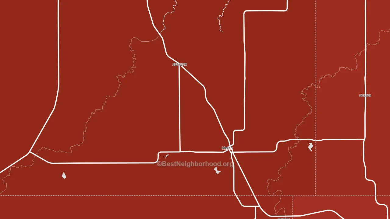 Moran, TX block-group political-lean map