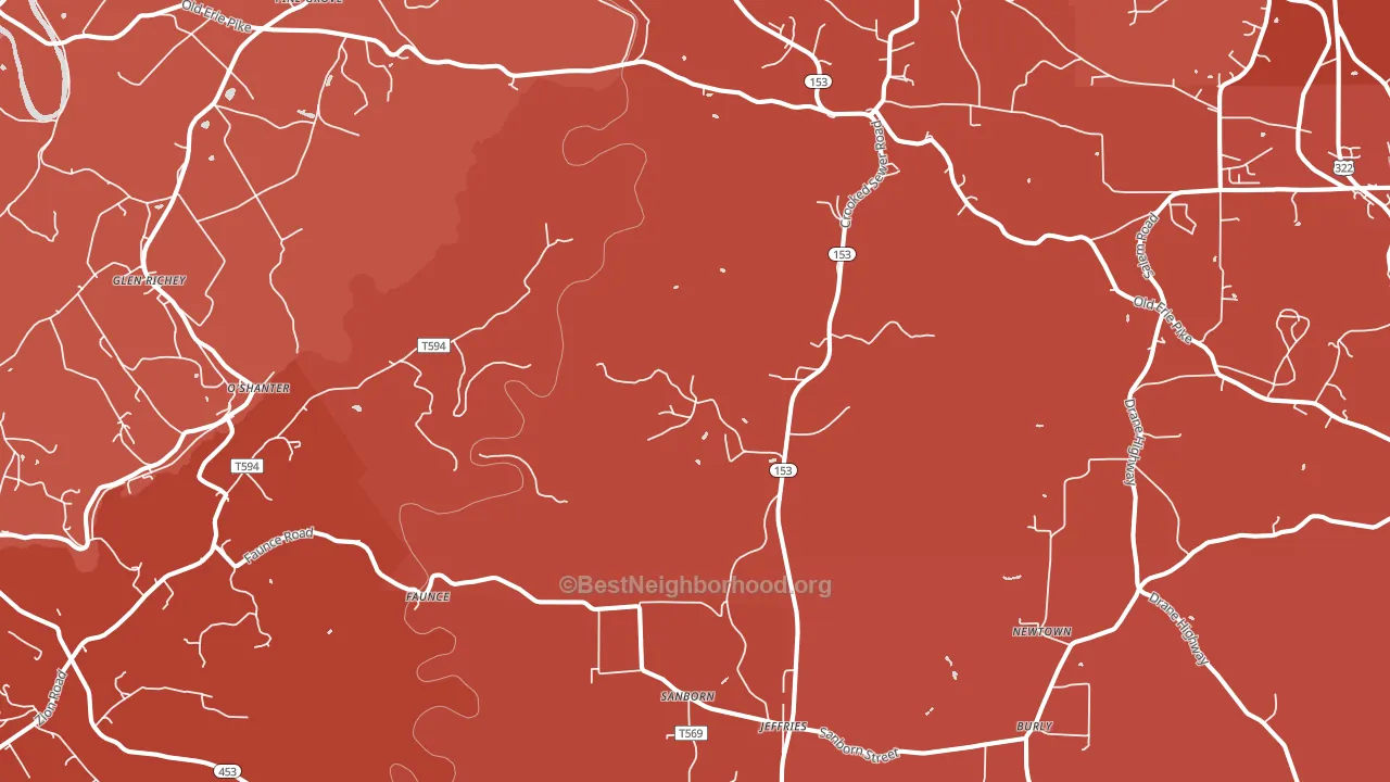 Morann, PA block-group political-lean map
