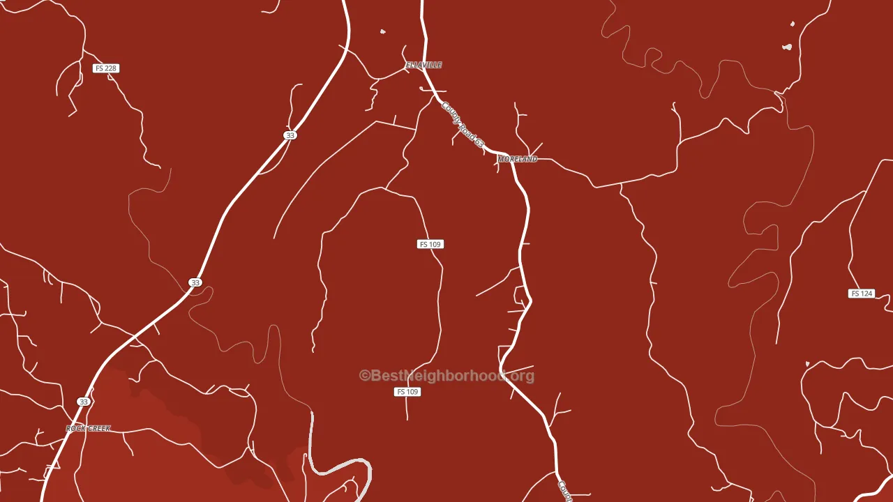 Moreland, AL block-group political-lean map