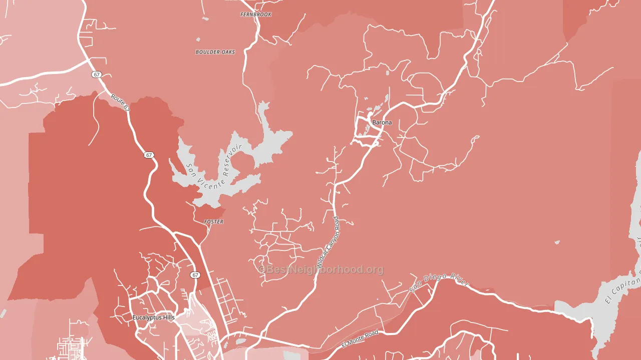Morena, CA block-group political-lean map
