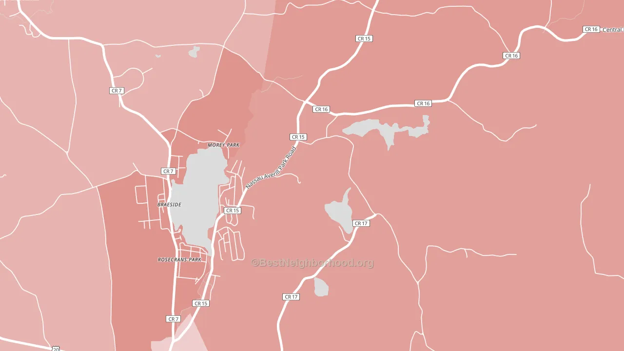 Morey Park, NY block-group political-lean map