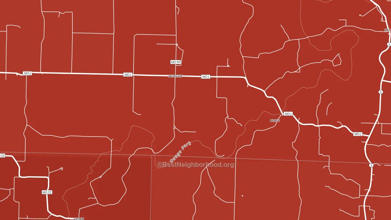 Morgan, MO block-group political-lean map