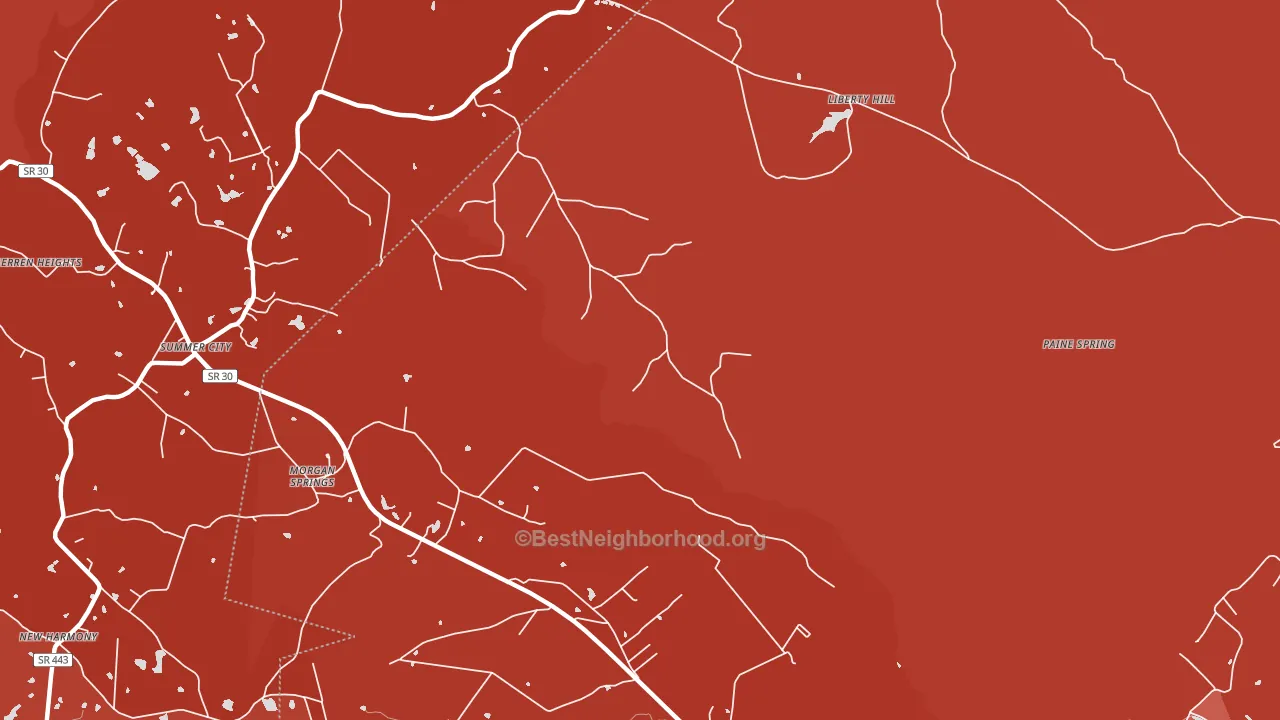 Morgan Springs, TN block-group political-lean map