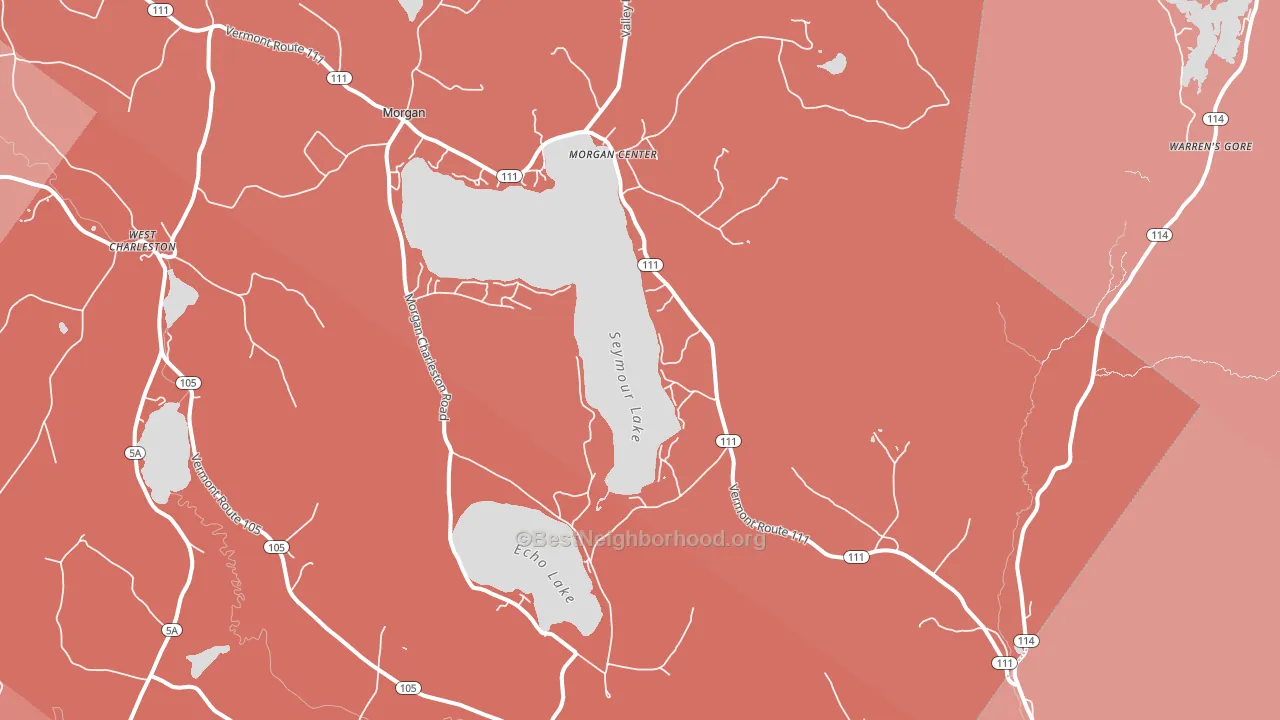 Morgan, VT block-group political-lean map