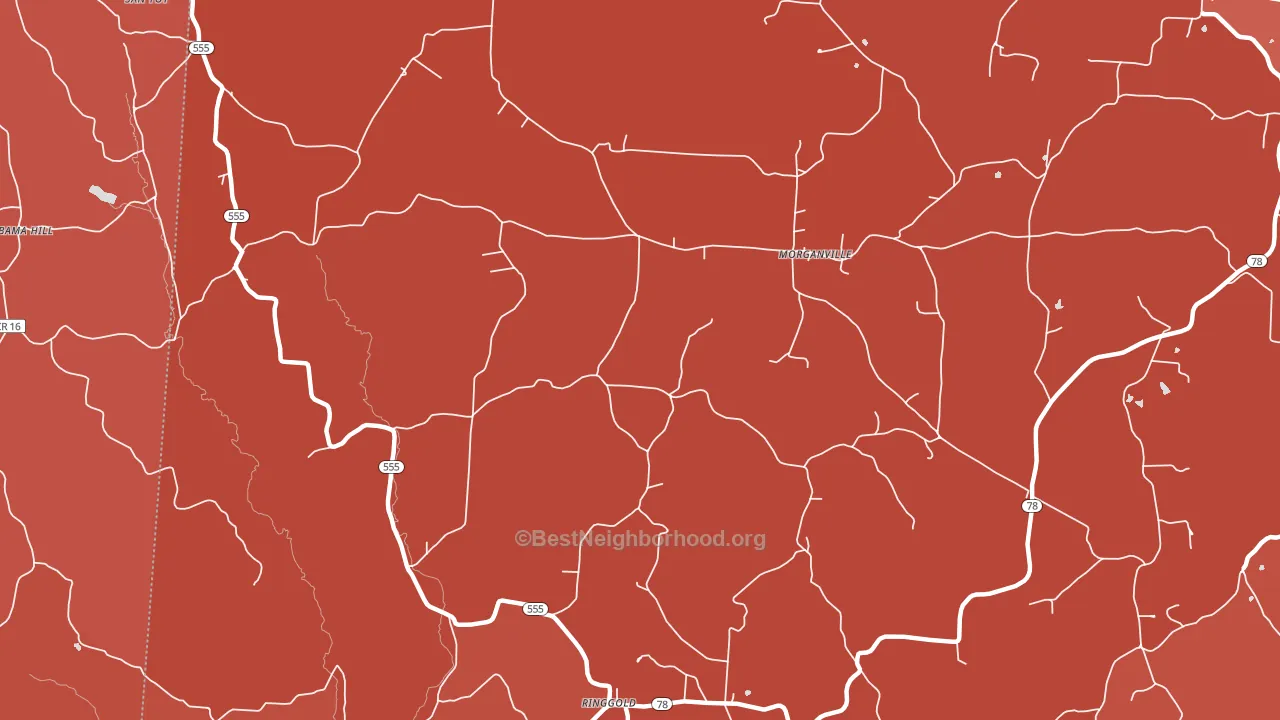 Morgansville, OH block-group political-lean map