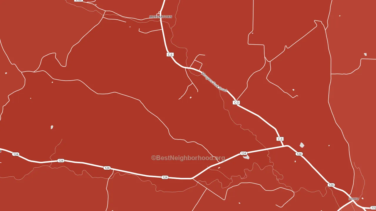 Morgantown, OH block-group political-lean map