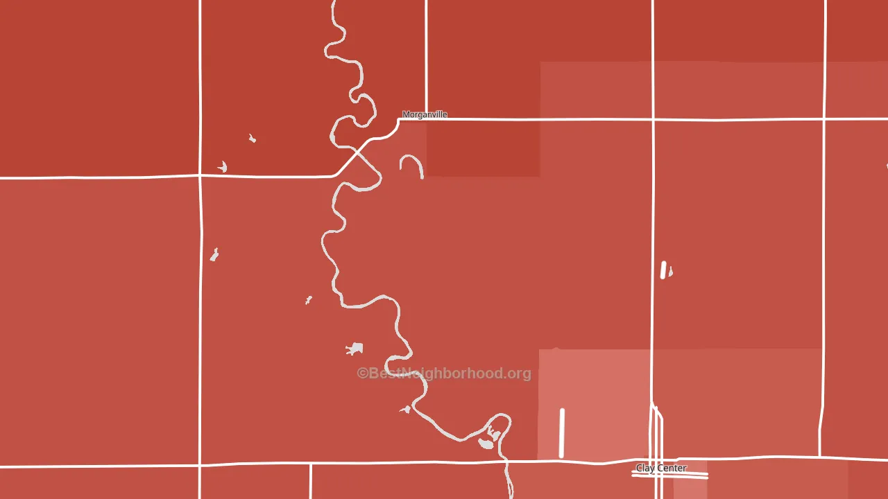 Morganville, KS block-group political-lean map