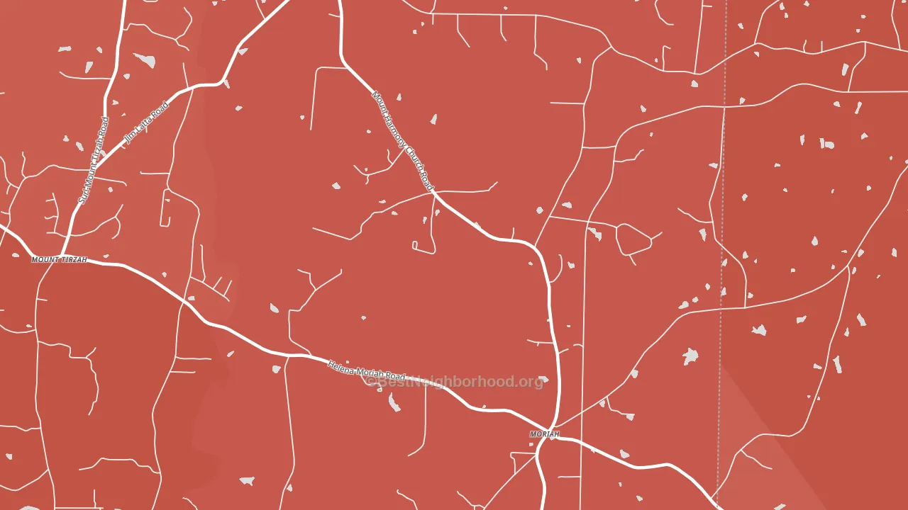 Moriah, NC block-group political-lean map