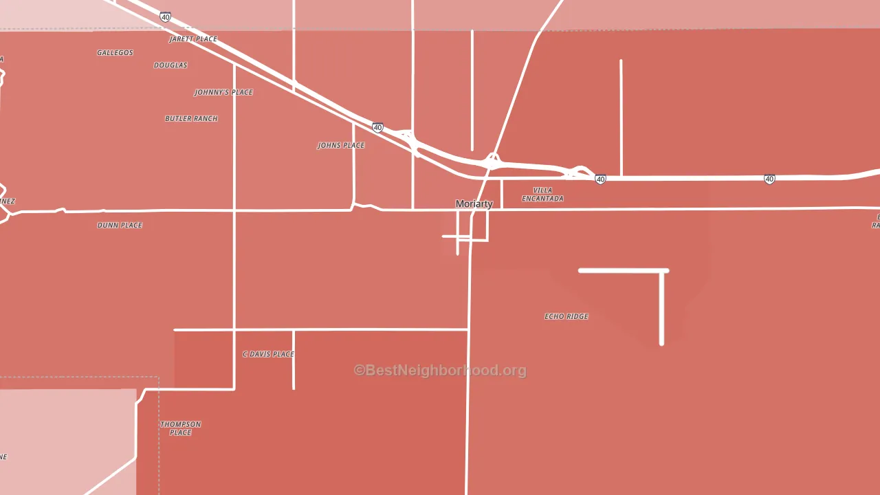 Moriarty, NM block-group political-lean map