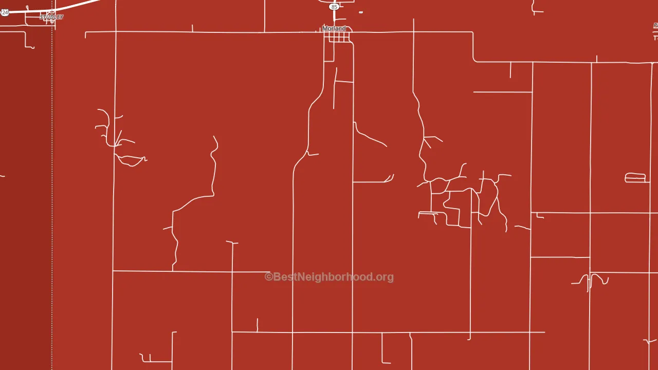 Morland, KS block-group political-lean map