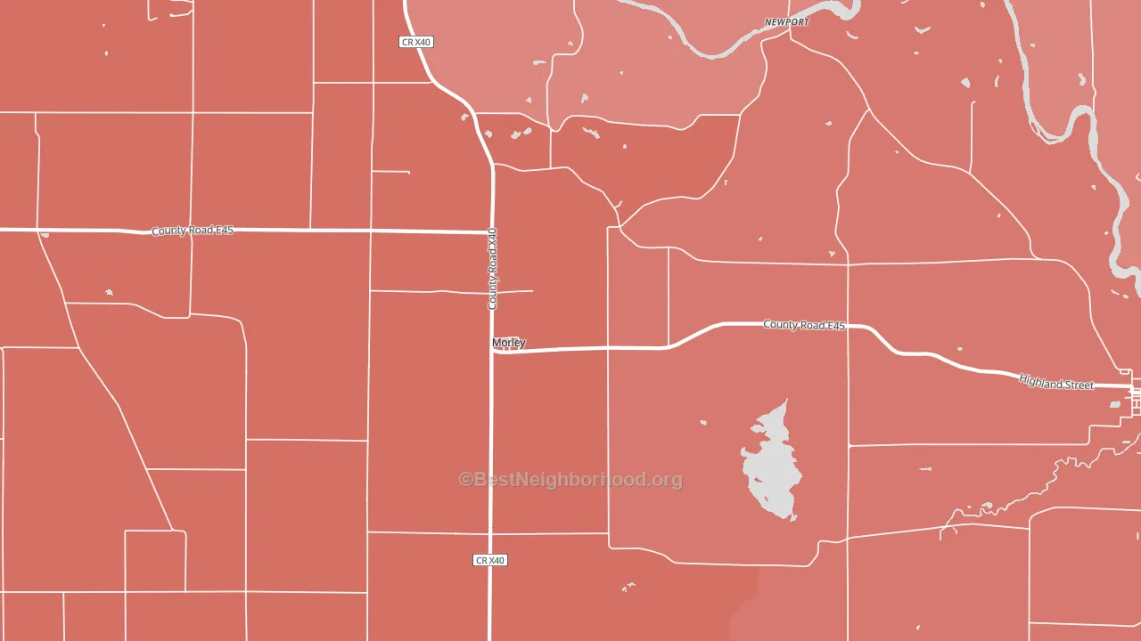 Morley, IA block-group political-lean map