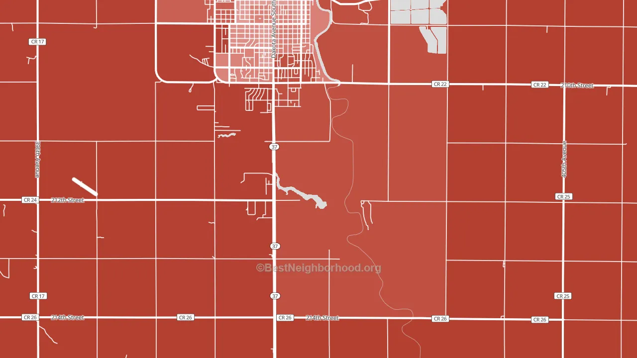 Morningside, SD block-group political-lean map
