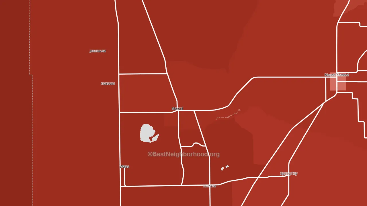 Moroni, UT block-group political-lean map