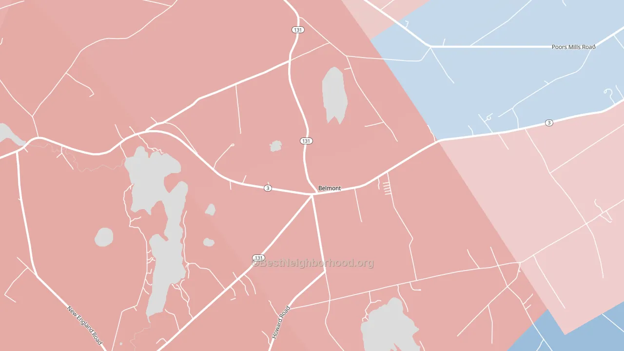 Morrill, ME block-group political-lean map