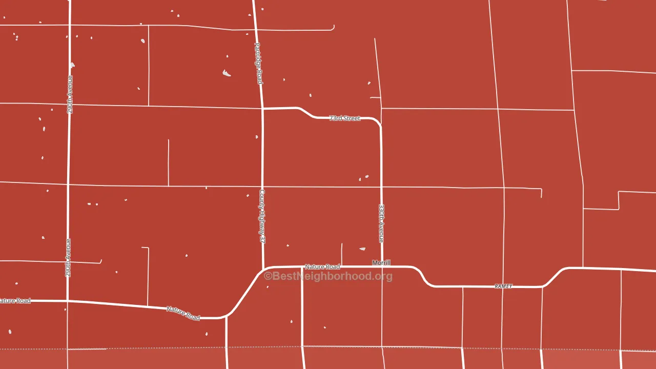 Morrill, MN block-group political-lean map