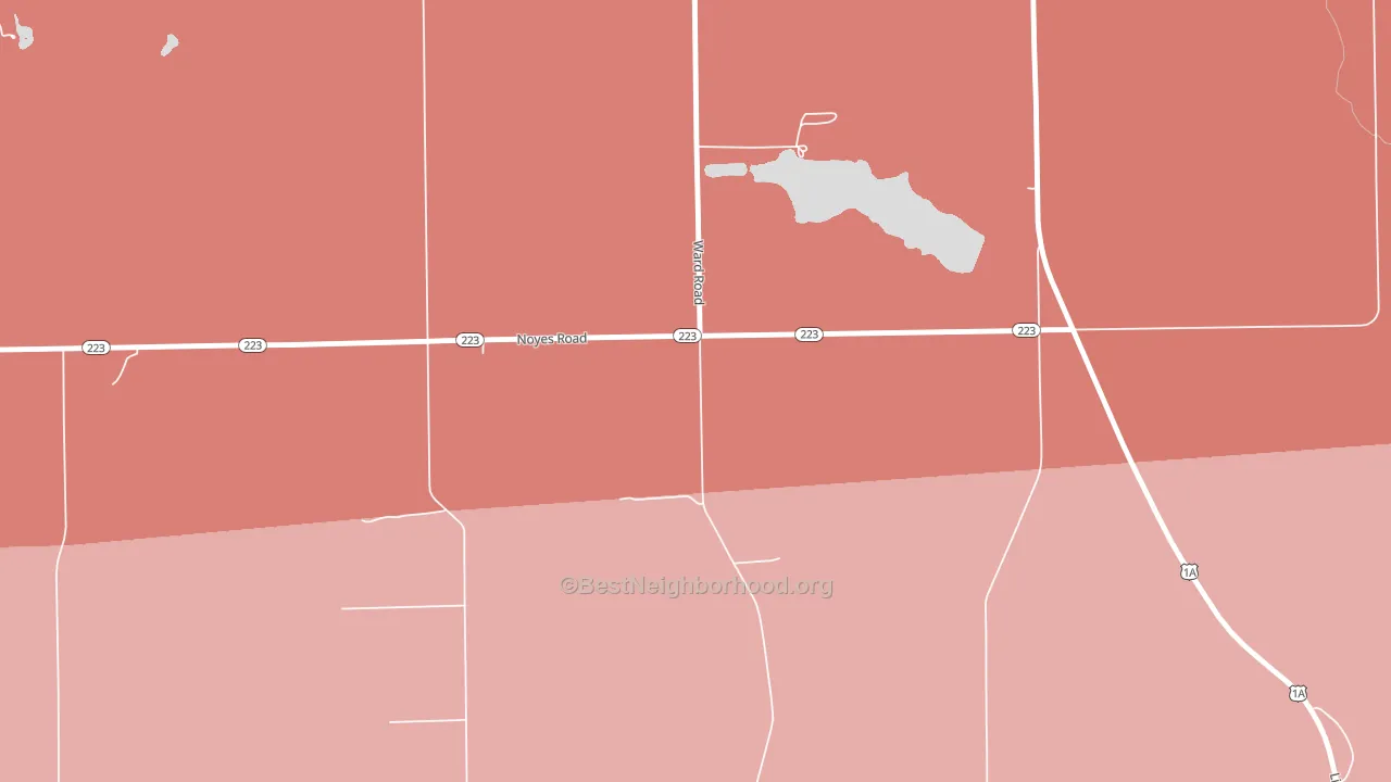 Morris Corner, ME block-group political-lean map