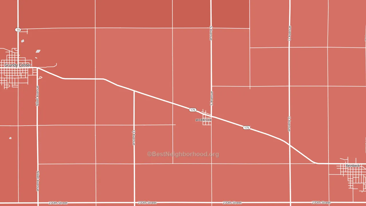 Morrison, IA block-group political-lean map