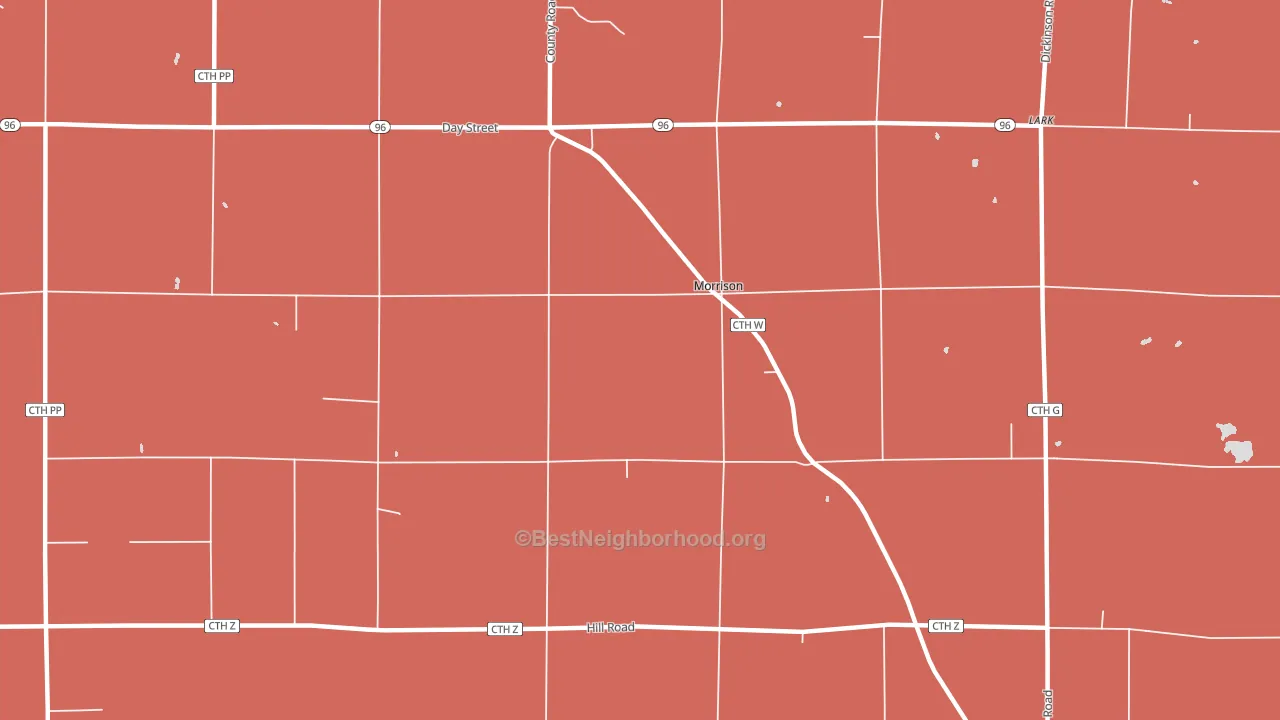 Morrison, WI block-group political-lean map