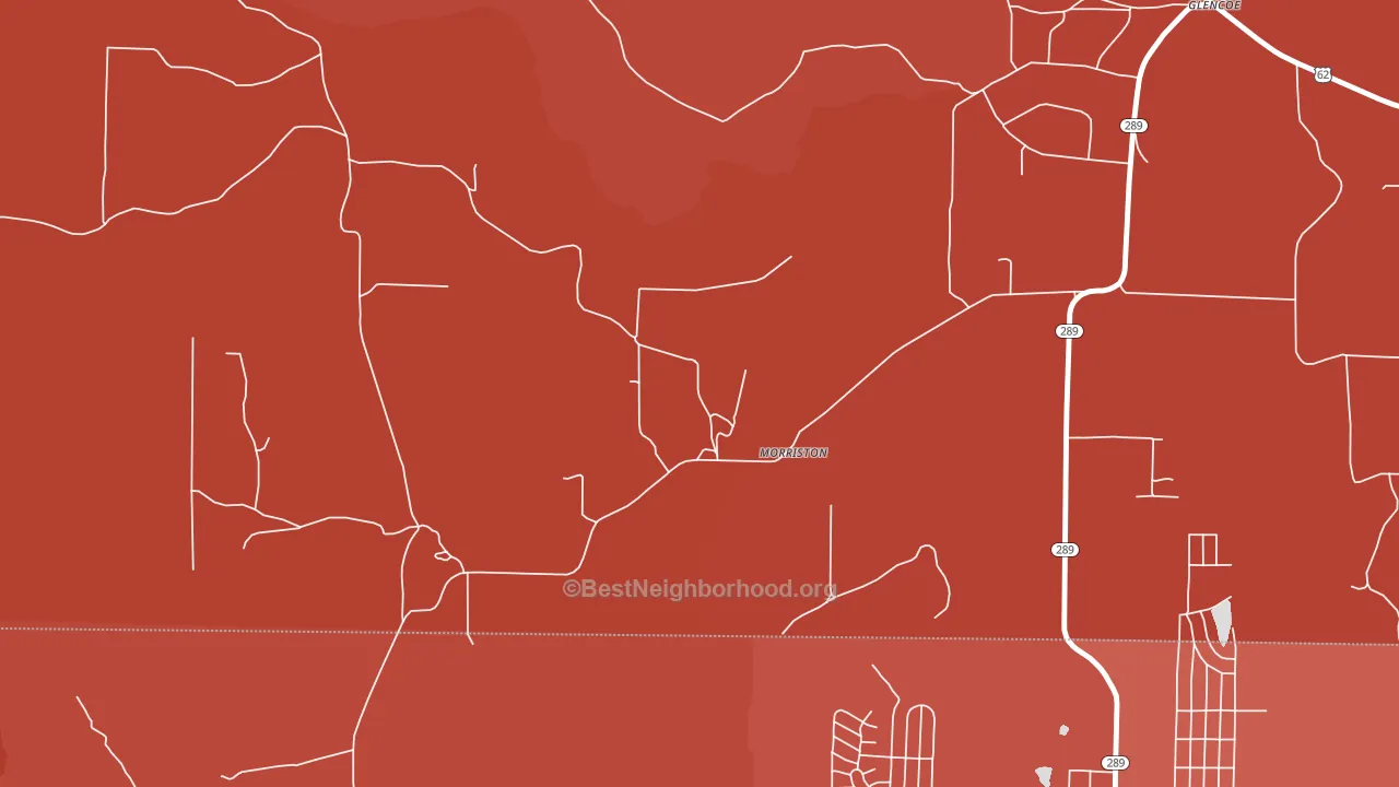 Morriston, AR block-group political-lean map