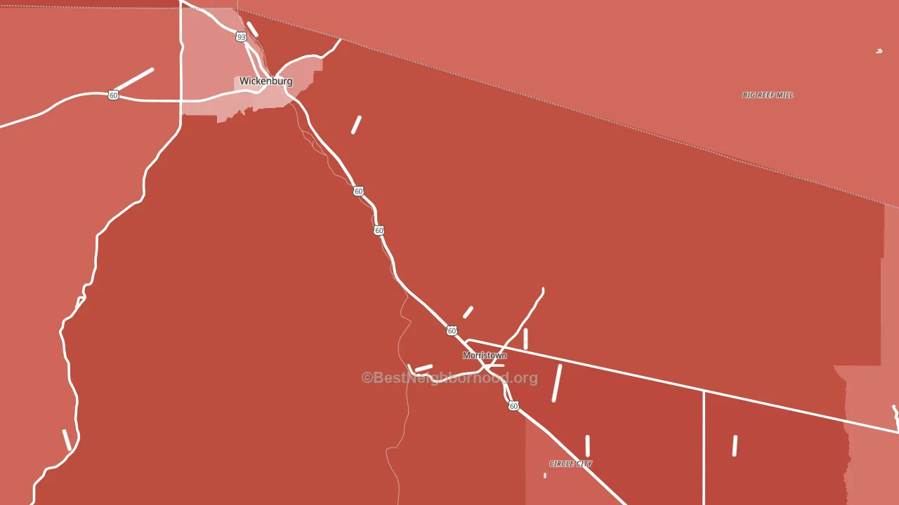 Morristown, AZ block-group political-lean map