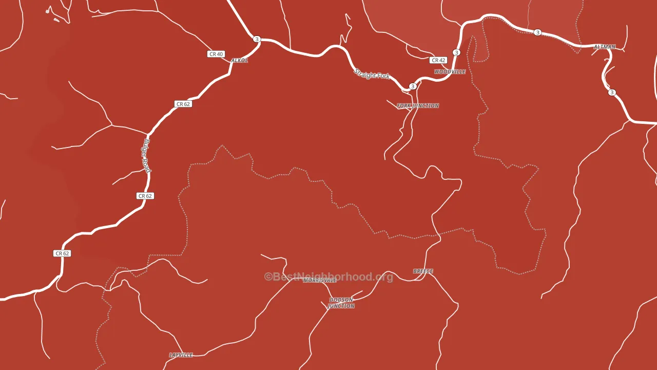 Morrisvale, WV block-group political-lean map