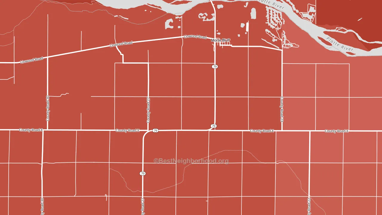 Morse Bluff, NE block-group political-lean map