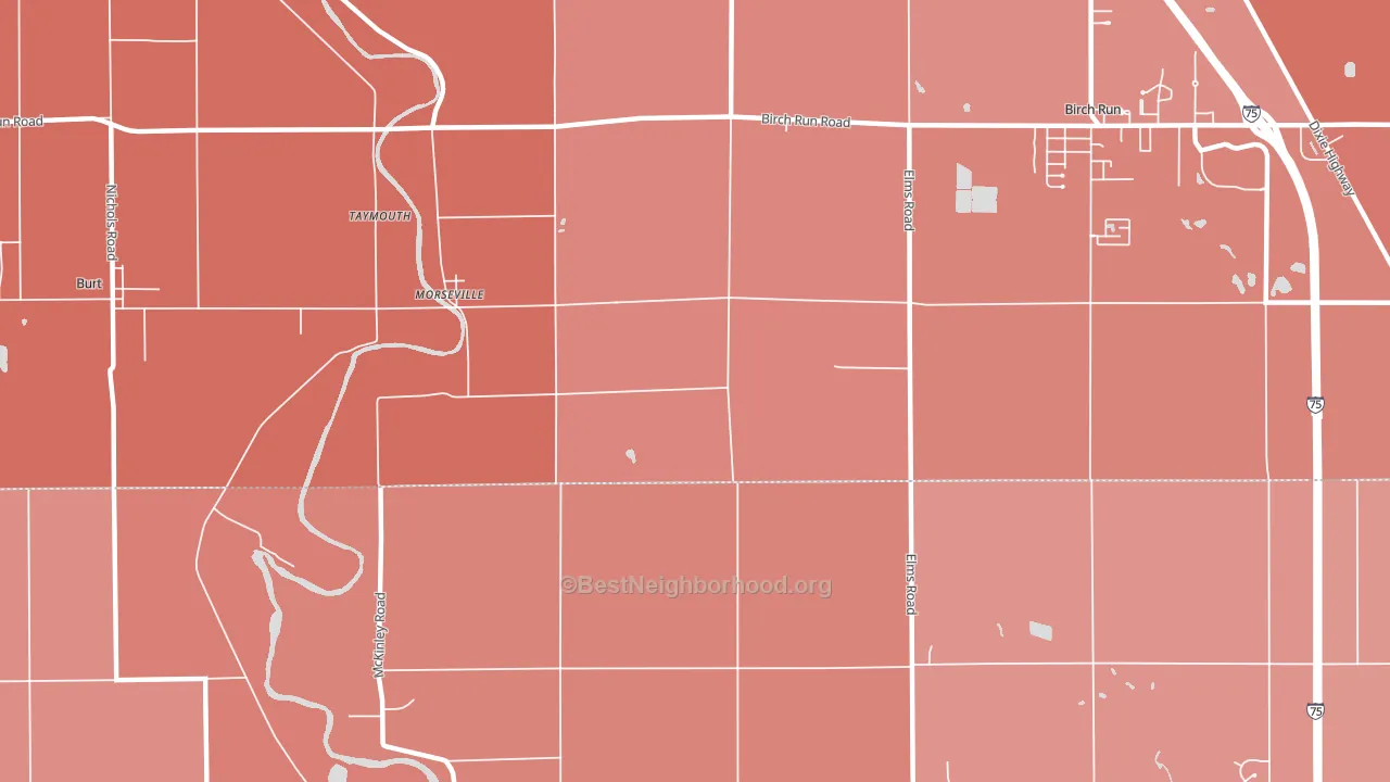 Morseville, MI block-group political-lean map