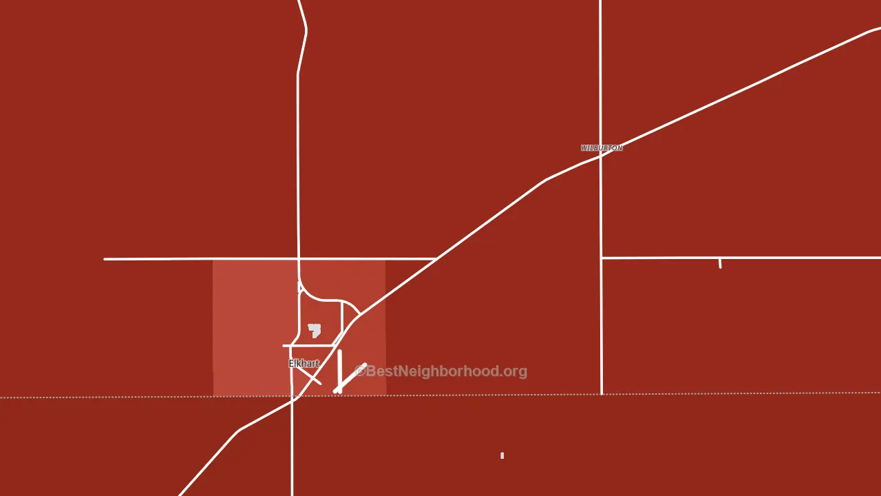 Morton County, KS block-group political-lean map