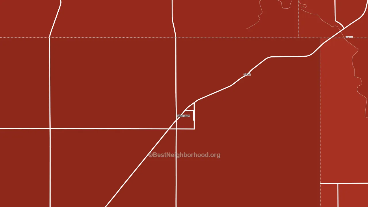 Moscow, KS block-group political-lean map