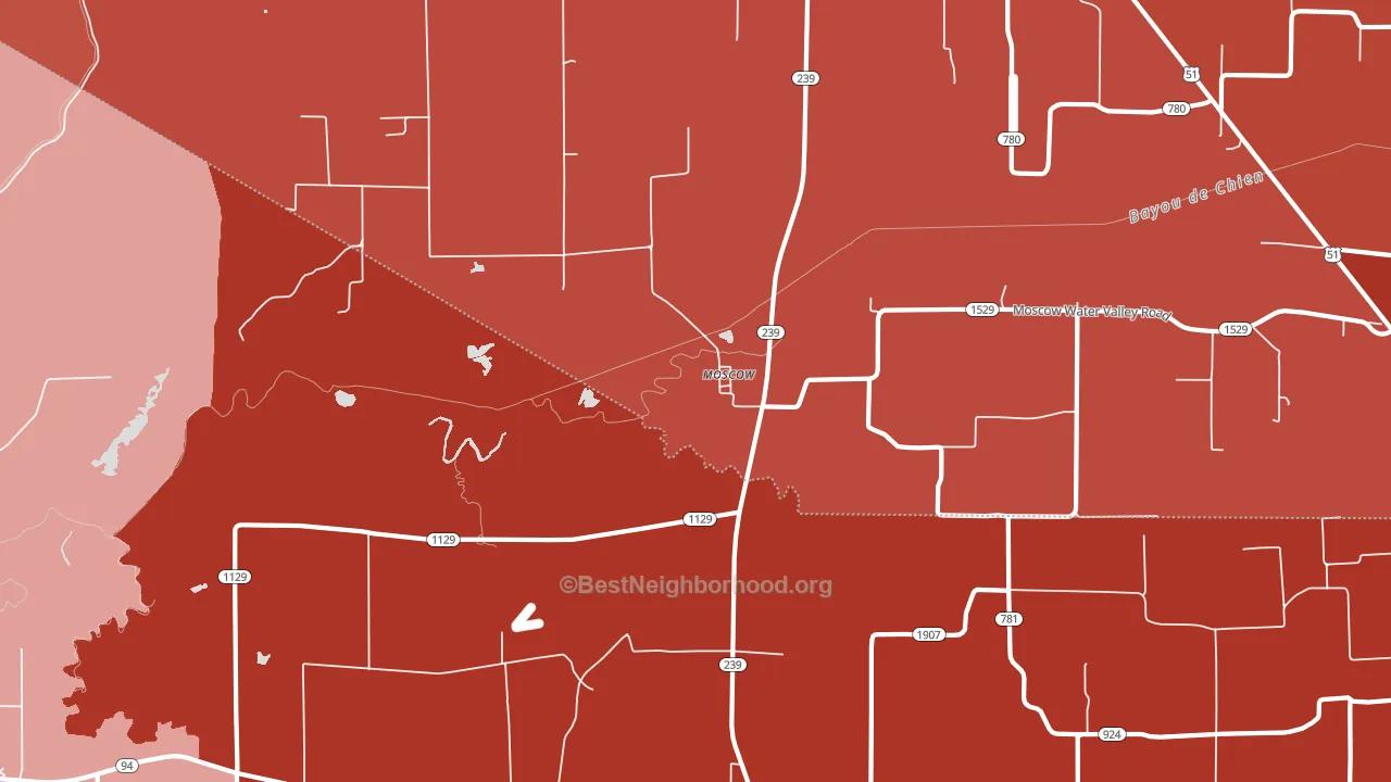 Moscow, KY block-group political-lean map