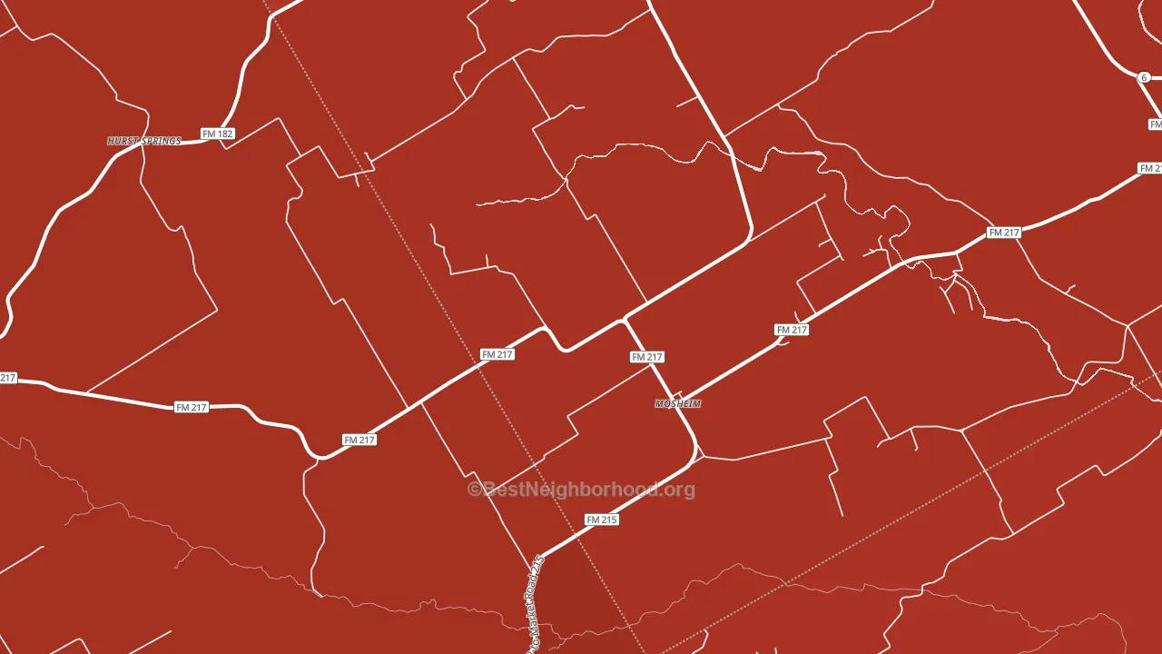 Mosheim, TX block-group political-lean map