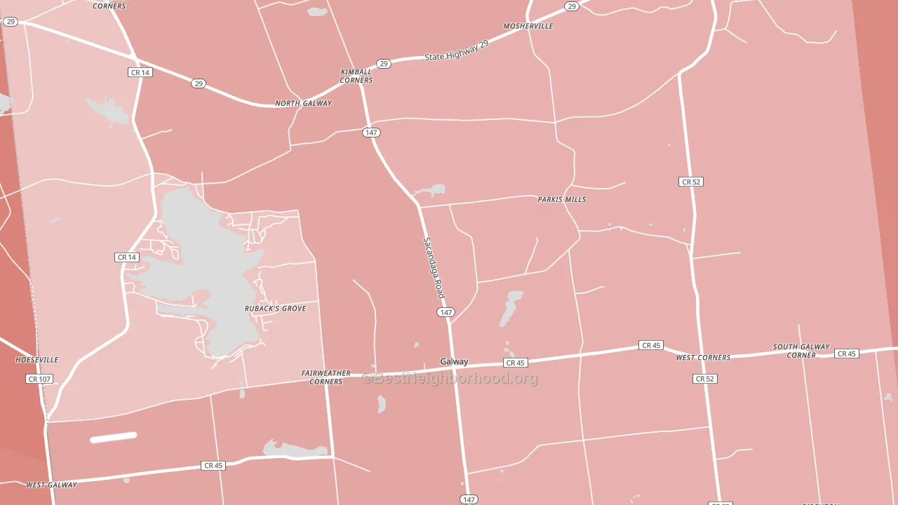 Mosherville, NY block-group political-lean map