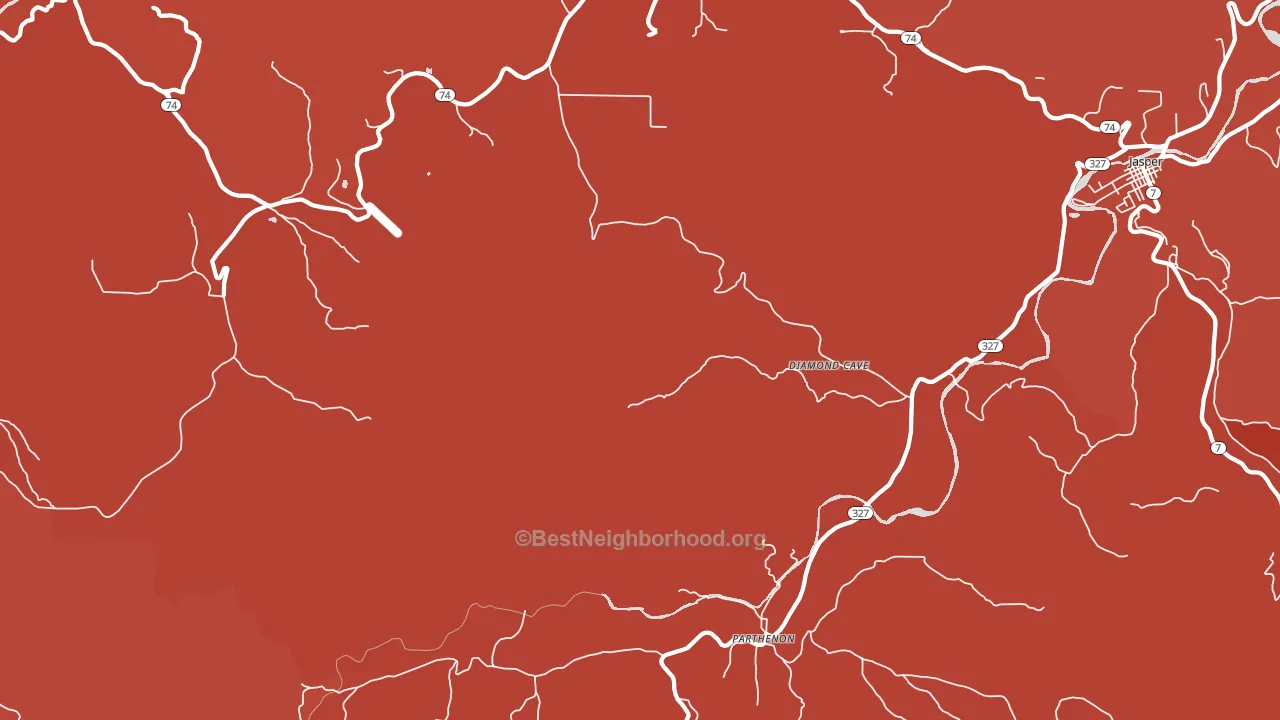 Mossville, AR block-group political-lean map