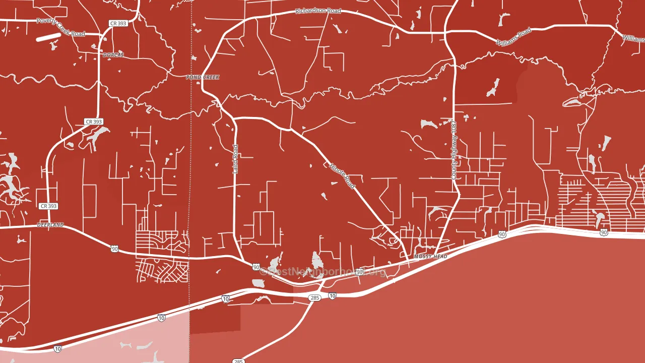 Mossy Head, FL block-group political-lean map