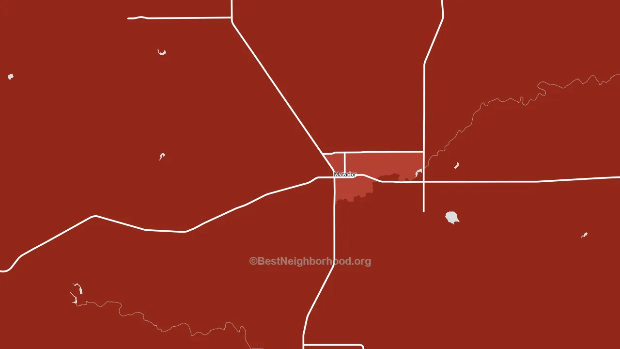 Motley County, TX block-group political-lean map