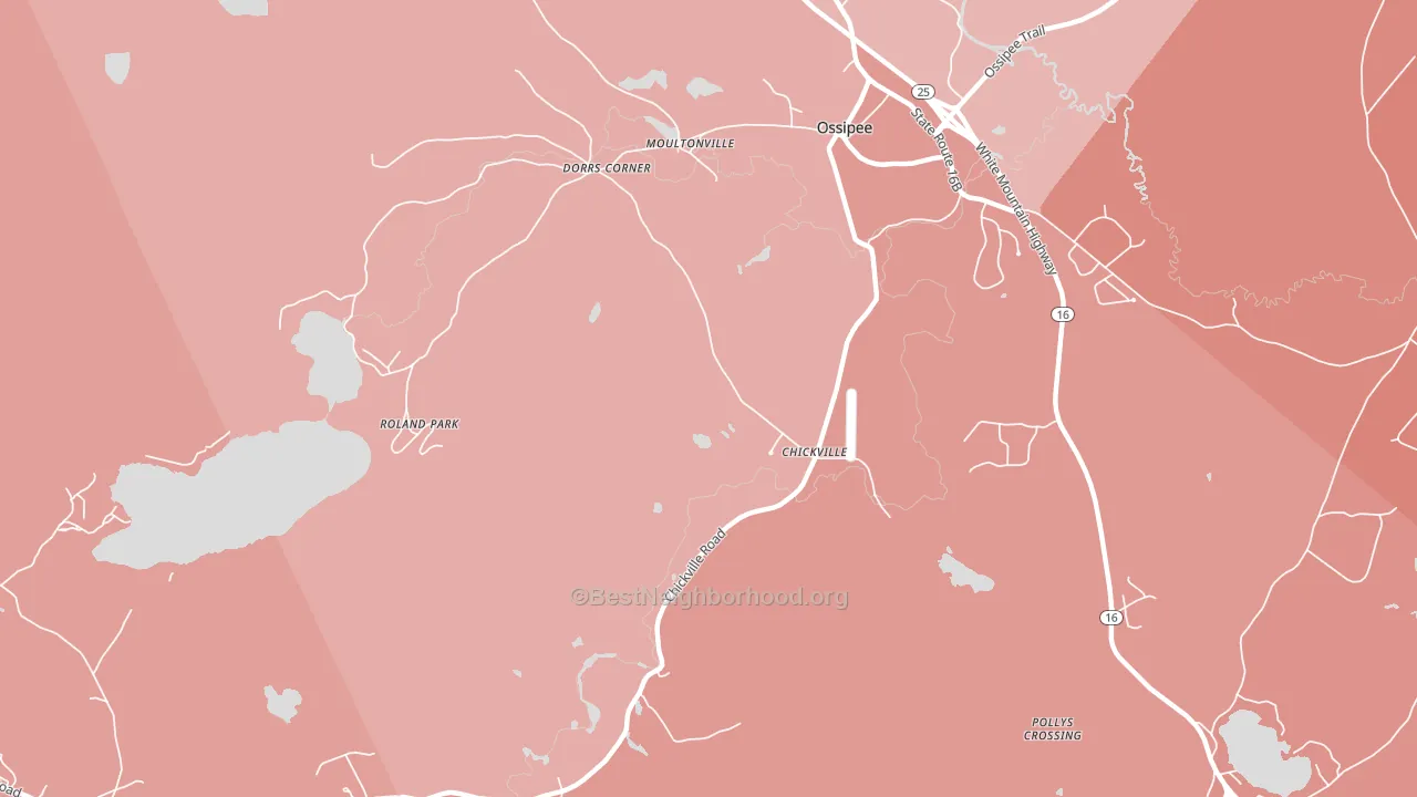 Moultonville, NH block-group political-lean map