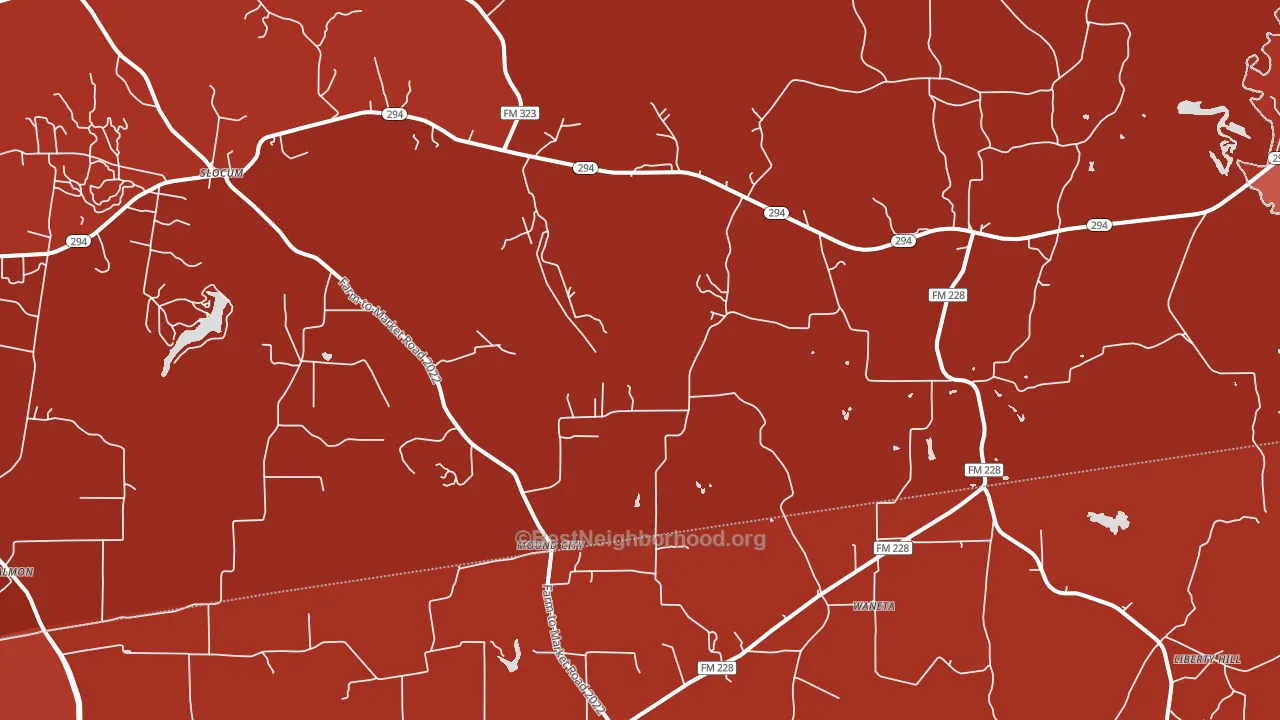 Mound City, TX block-group political-lean map